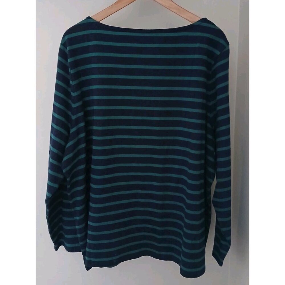 Talbots Embroidered Bateau Neck Tee - Picture 6 of 9